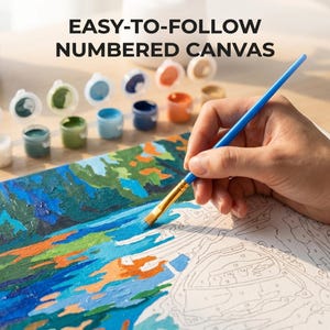 Custom Paint by Numbers Kit from Your Photo | Personalised Pet Portrait, Couple & Family Painting | Craft Kit for Adults image 11