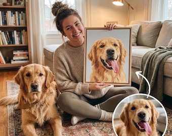 Custom Paint by Numbers Kit from Your Photo | Personalised Pet Portrait, Couple & Family Painting | Craft Kit for Adults