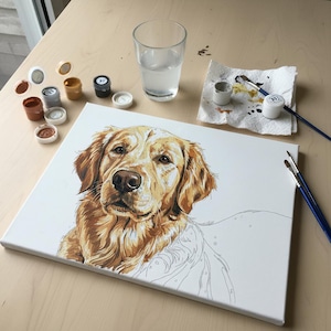 Custom Paint by Numbers Kit from Your Photo | Personalised Pet Portrait, Couple & Family Painting | Craft Kit for Adults image 7