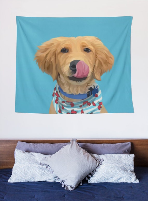Pet Tapestry Custom Dog Tapestry Dog Cat Wall Tapestry Indoor Pet Wall Tapestries Custom Pet Portrait Tapestry Pet Birthday Gift Etsy