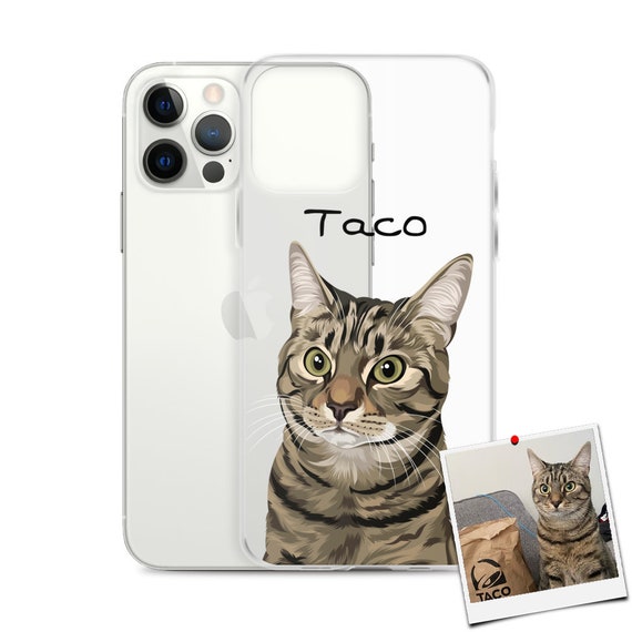 Custom Pet Portrait Phone Case for iPhone, Android, dog lover, cat lover gift idea, Personalized Pet Illustration, dog loss idea