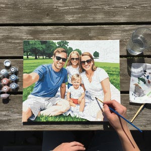 Custom Paint by Numbers Kit, Custom Pet Portrait, Paint Your Photo, Dog Painting, Personalized Paint By Number, Adult & Kids Valentines Gift image 7