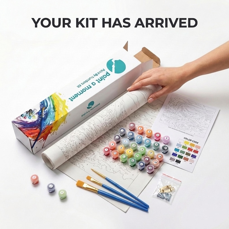 Custom Paint by Numbers Kit from Your Photo | Personalised Pet Portrait, Couple & Family Painting | Craft Kit for Adults image 12