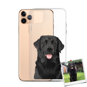 Anpassat husdjursporträttsskal för iPhone, Android, hundälskare, kattälskare, presentidé, personlig husdjursillustration, idé om hundförlust bild 5