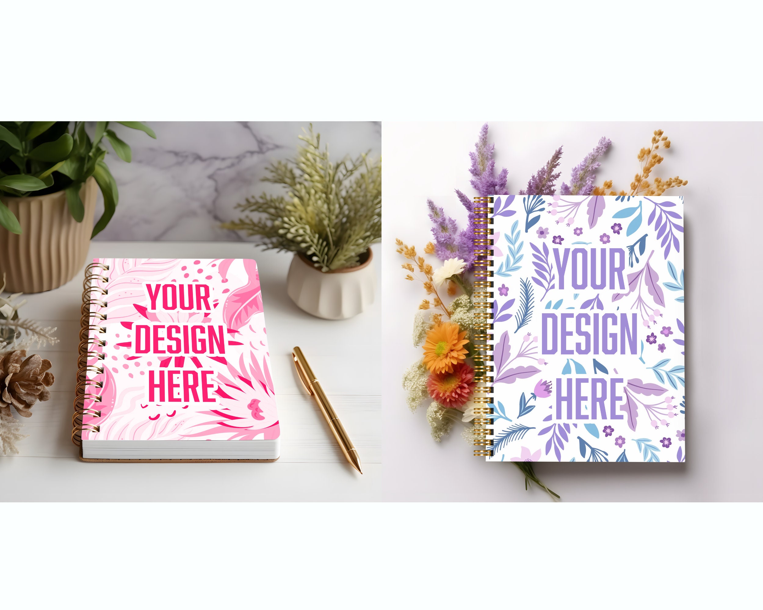 Spiral Notebook Mockup Set Bundle Mockup of Spiral Notebooks Etsy Canada