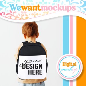 Sublimatie rugzak mockup, terug naar school mockup, Canva mockup sublimatie sjabloon