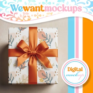 Gift Wrap Paper Mockup Photoshop PSD