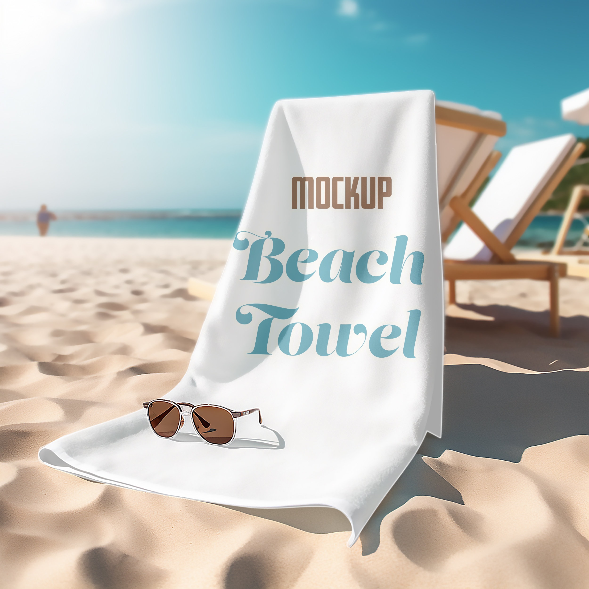 Beach Towel Mockup Easy Canva Sublimation Beach Towel Mockup - Etsy