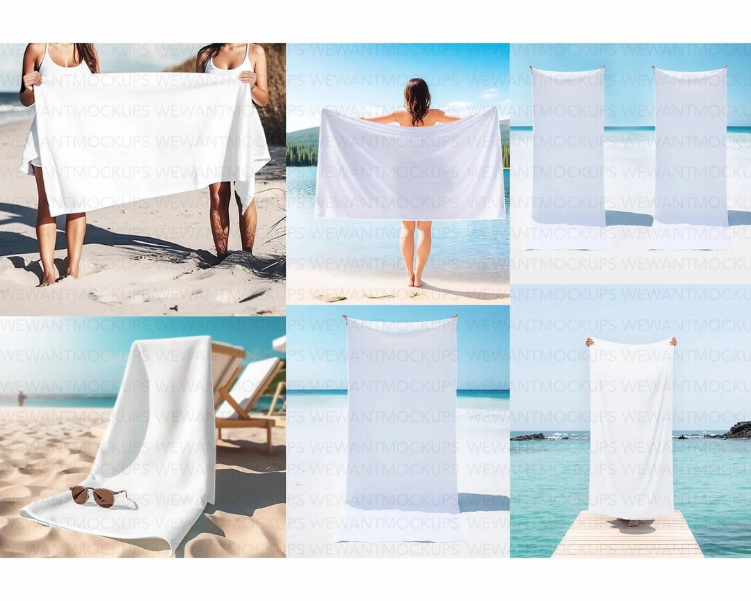 PSD Beach Towel Bundle Set of 6 Beach Towels Etsy