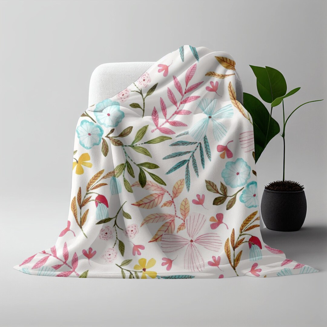 Custom White Blanket Mockup Canva Template Mock Up White Etsy