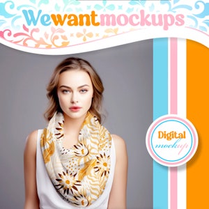 Chiffon Seidenschal Mockup für Photoshop mit Smart Objekt