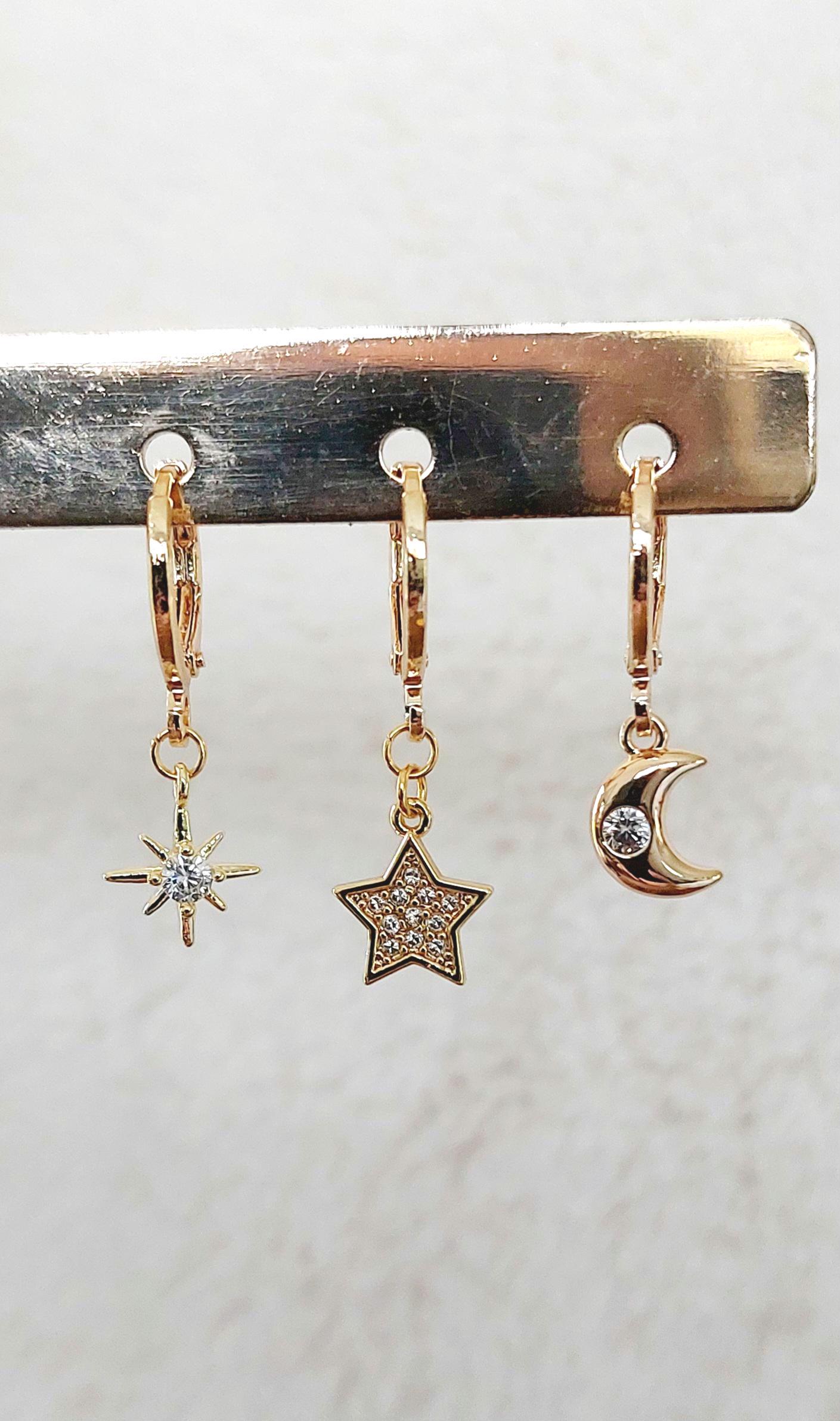 Boucles D'oreilles Feuilles 2 Tons Bleu Avec Zirconium - En Acier Inoxydable/alliage, Neuves Avec étiquettes