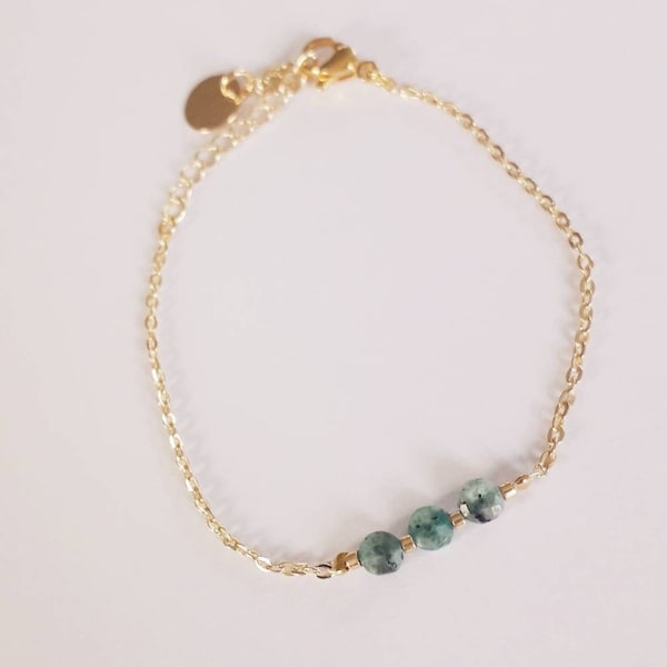 Bracelet en pierre semi-précieuse Turquoise Africaine