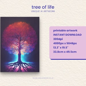 AI Art, Digital Artwork, Unique Wall Art Design, Printable Wall Art, Instant Download, Fantasy Design assisted by Artificial Intelligence
