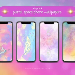 Pastel Sky iPhone Wallpapers, Android Wallpaper, Aesthetic, Lock Screen, Screensaver, Space, Clouds, Feathers