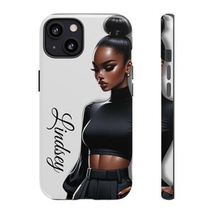 High Bun Queen Phone Case | Black Girl Phone Cover | Phone Accessories | Personalized Phone Case | Black Woman Art | African American Gift
