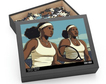 Tennis Puzzle | African American Puzzles | Black Girl Puzzle | Black Woman Puzzle | Jigsaw Puzzle | African American Gifts | Black Art