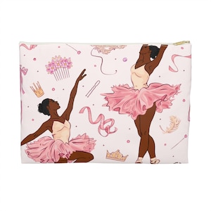 Schwarze Ballerina Zubehör Tasche | Schwarze Tänzerin | Schwarze Mädchen Tasche | Schwarze Frauentasche | Kosmetiktasche | Stiftetasche | Afroamerikanergeschenke