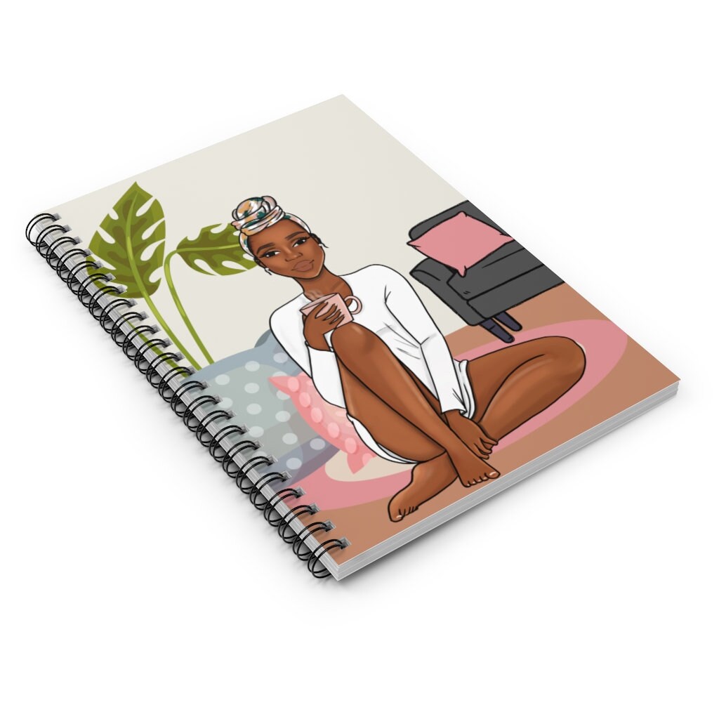 African American Spiral Notebook Black Woman Notebook Etsy