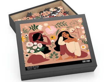 Flowered Queens Puzzle | African American Puzzles | Black Girl Puzzle | Black Woman Puzzle | Jigsaw Puzzle | African American Gifts