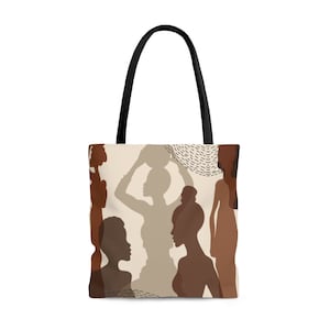 Silhouette-Tasche | Afroamerikanische Tasche | Schwarze Damentasche | Schwarze Mädchentasche | Schwarzes Mädchen Geschenk | Afroamerikanische Geschenke | Schwarze Mädchenmagie