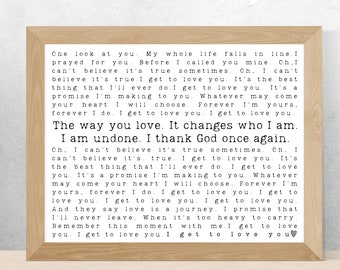 Love You Lyrics Etsy