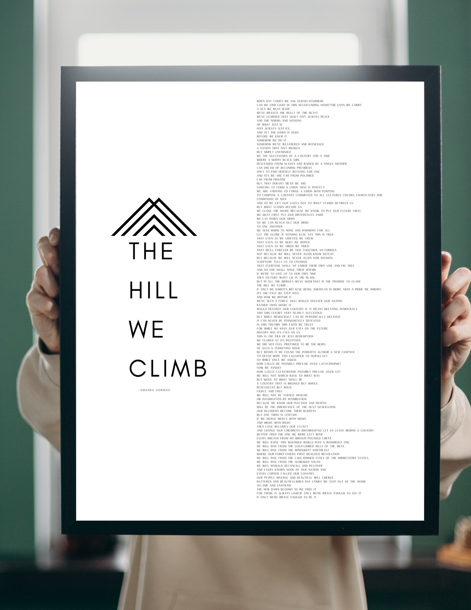 Poem by Amanda Gorman the Hill We Climb - Etsy New Zealand
