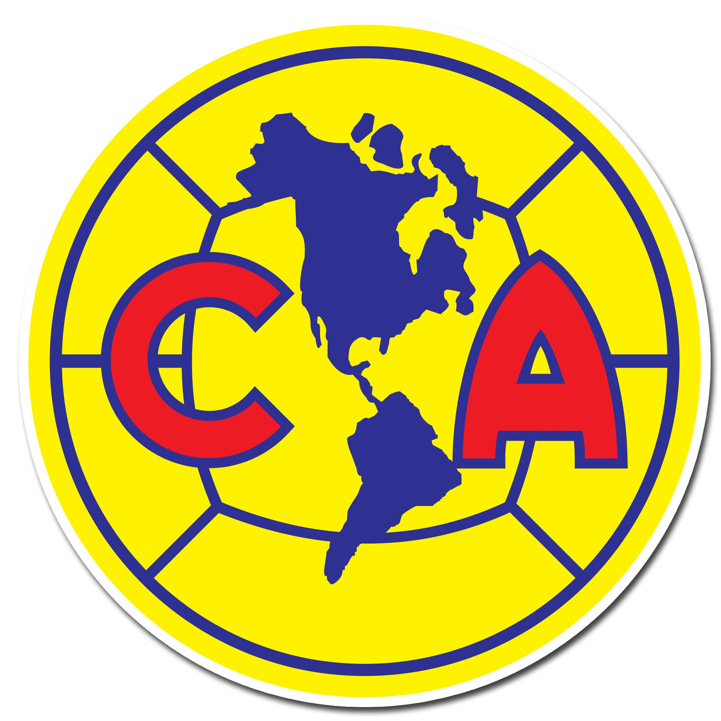 Pegatina del logotipo del Club América Futbol Club / - Etsy México