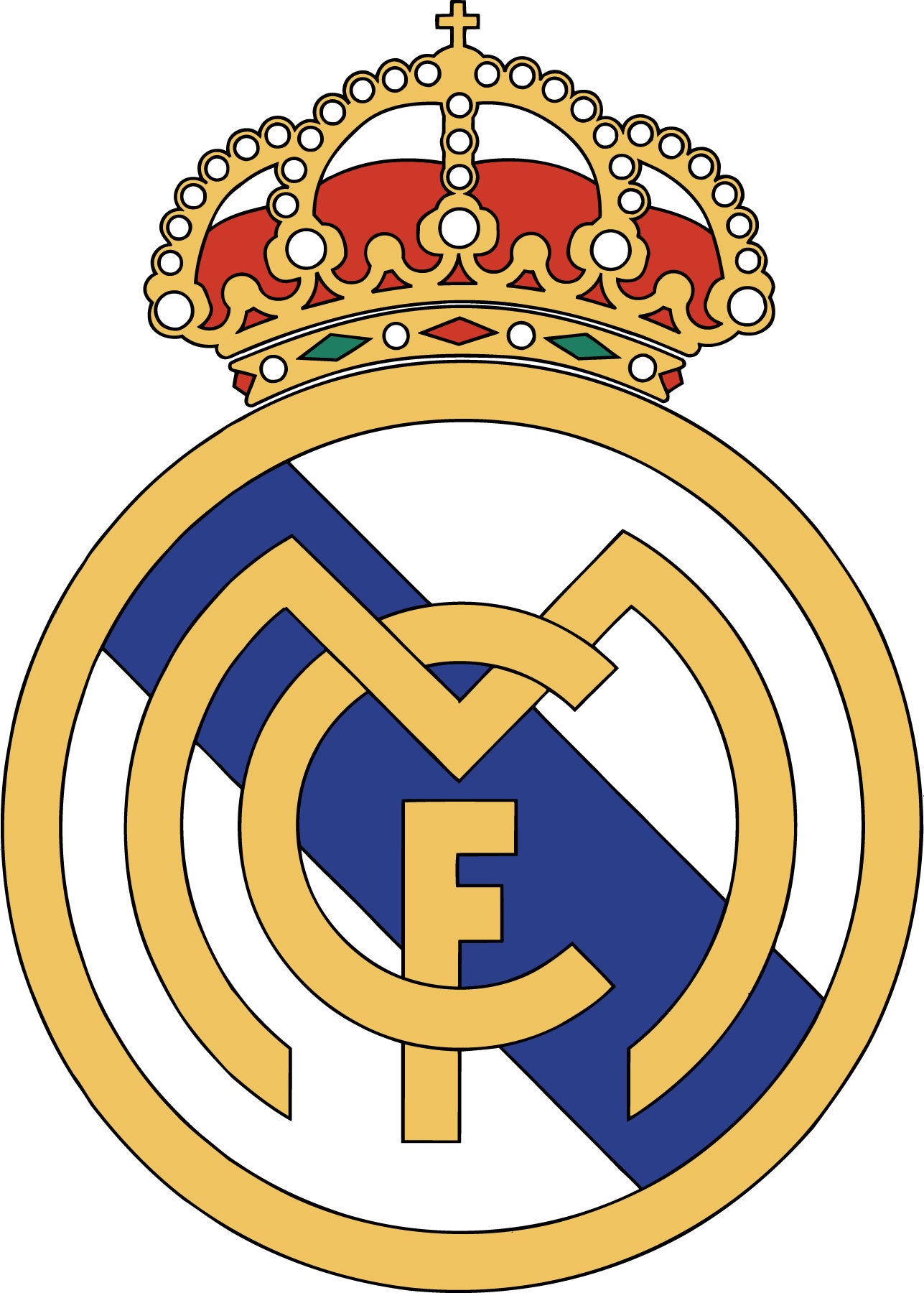 Real Madrid Logo Sticker Vinyl Decal 10 Sizes Etsy
