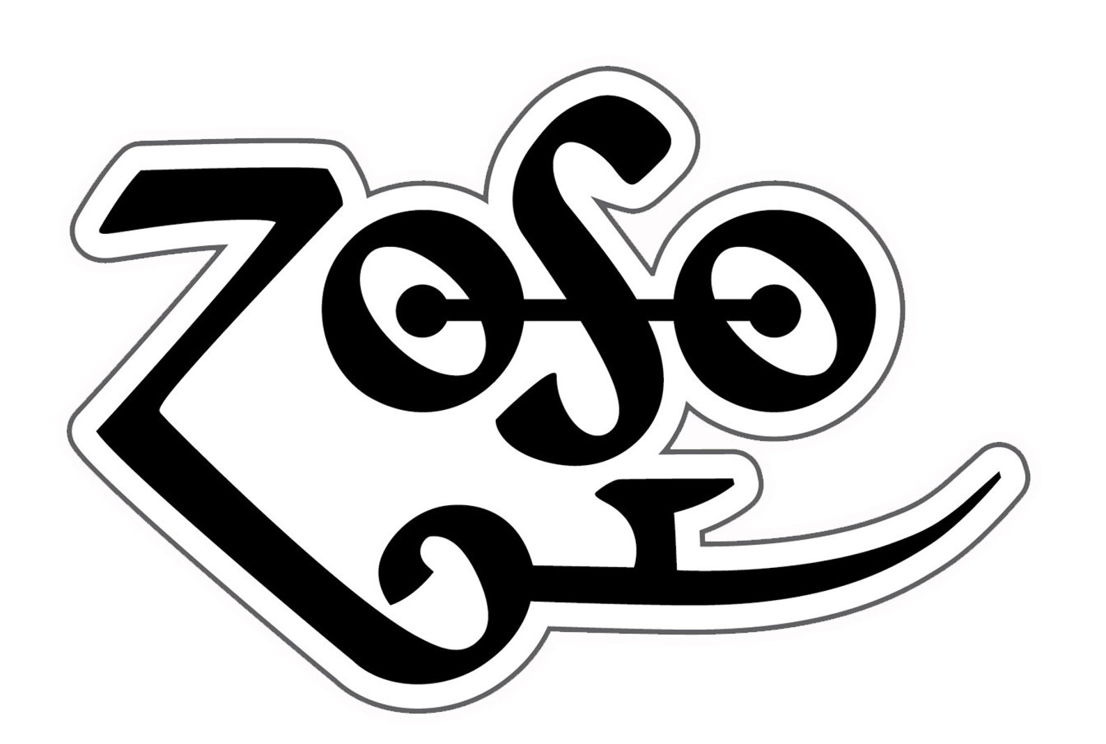 Led Zeppelin Zoso Logo Sticker Vinyl Decal 10 Sizes Etsy