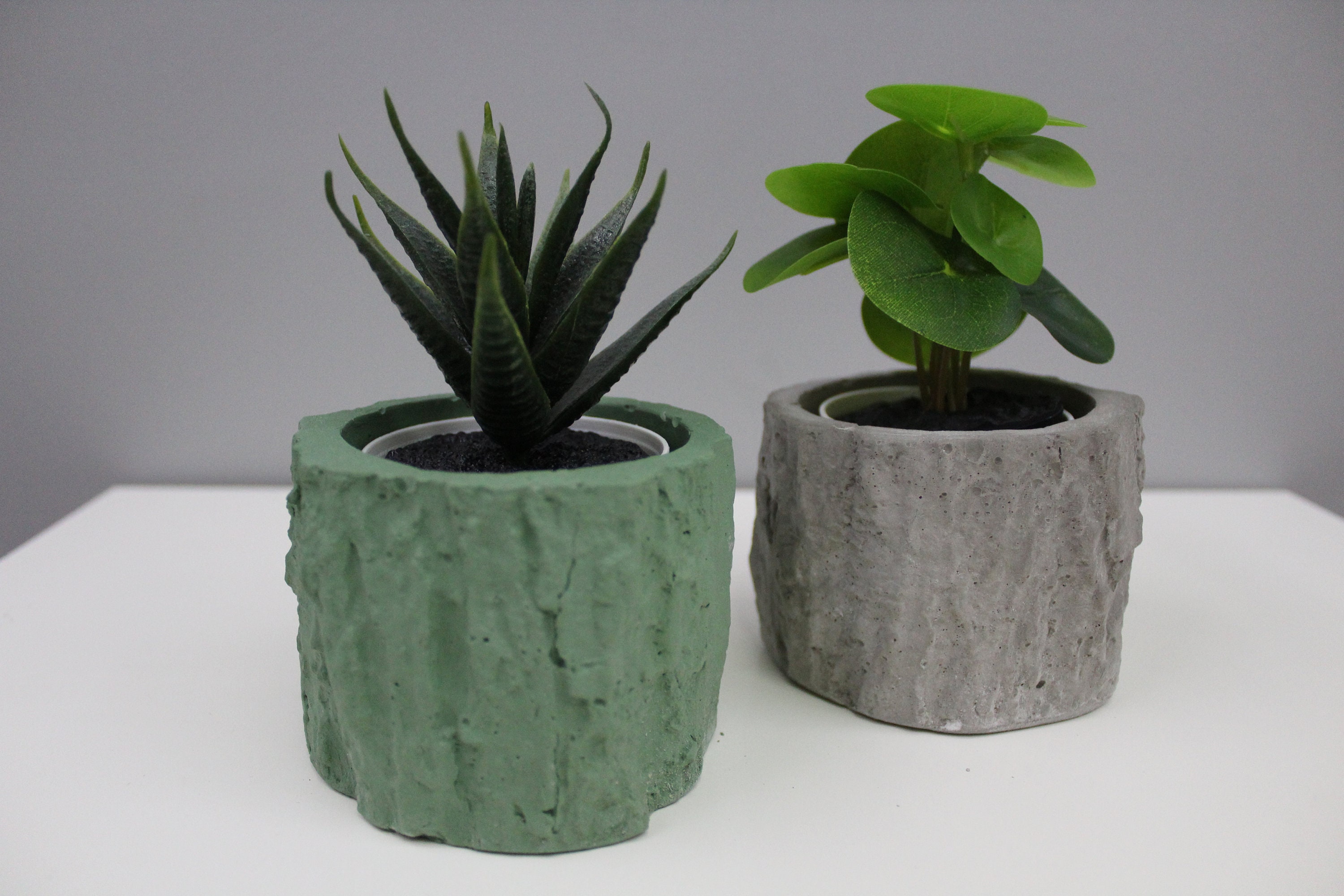 Wood effect Natural flower pot Tumbled patterned mold Etsy