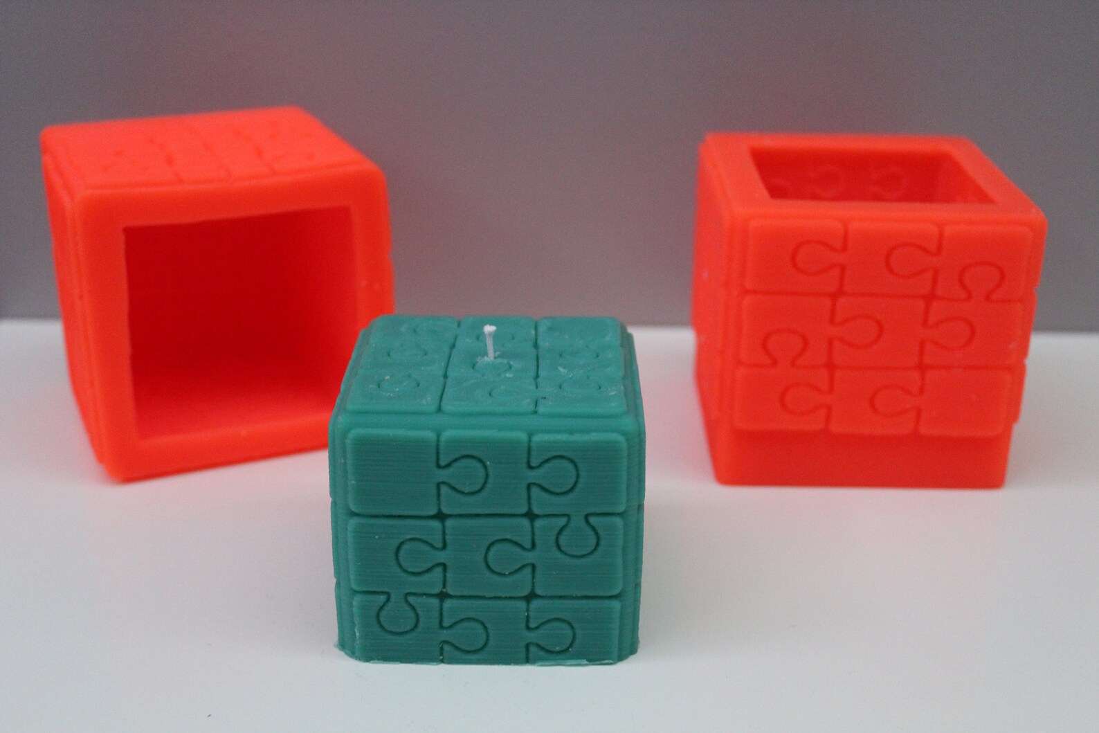 Puzzle patterned mold Soy wax mold Puzzle candle Silicone Etsy
