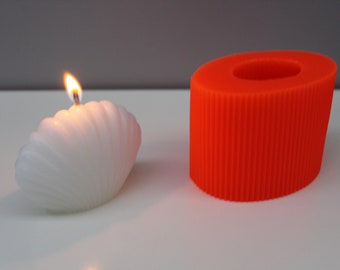 Seashell candle mold, scollop candle mold, shell candle mould, wax silicone mold, paraffin candle,  mold, soy wax mold.