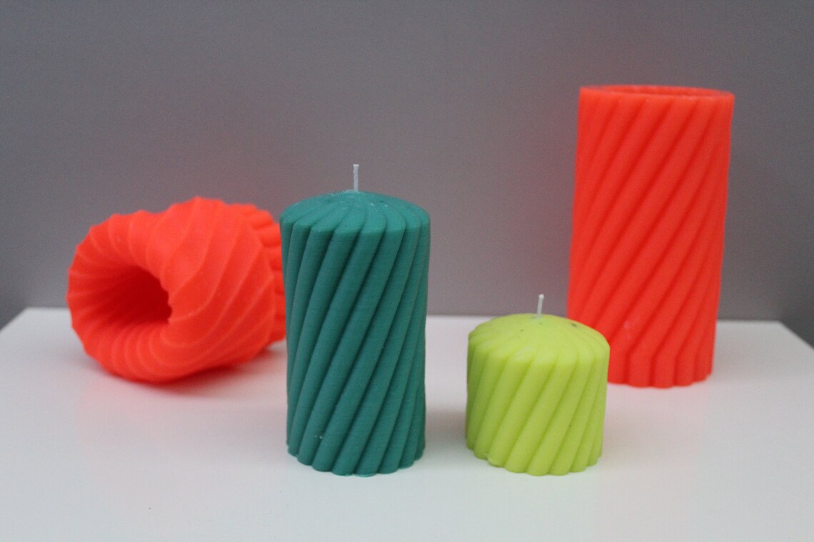 Twist Candle Aromatherapy Candle Spiral Candle Soy Wax Etsy