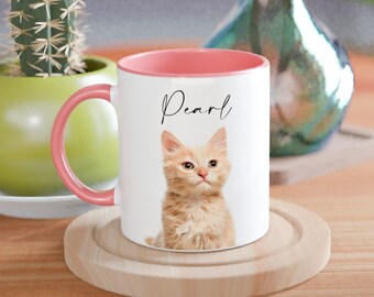 Mug personnalisé avec photo pour animal de compagnie - Mug personnalisé chien/chat avec nom - Cadeau idéal pour les parents d'un animal de compagnie