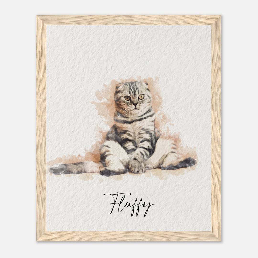 Custom Watercolor Portraits From Pet Photo Personalized Digital Dog ...