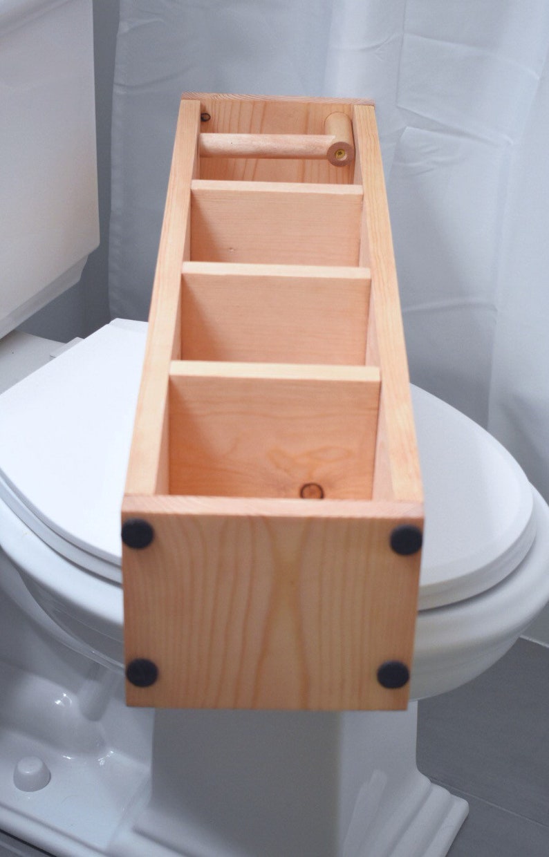 Toilet Paper Holder / Bathroom Shelf / Toilet Paper Storage / Etsy