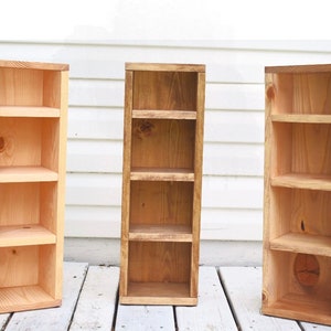 Stand alone shelf - Book shelf - bathroom shelf - wood shelf - book stand - corner shelf