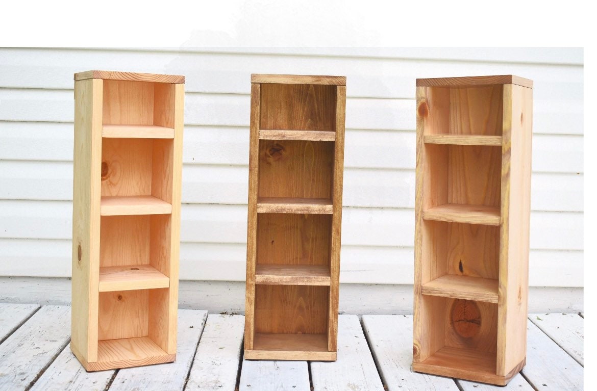 Stand alone shelf - Book shelf - bathroom shelf - wood shelf - book stand - corner shelf