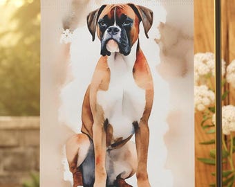 Watercolor Boxer Dog Garden Flag | Boxer Yard Decor | Boxer Dog Gift