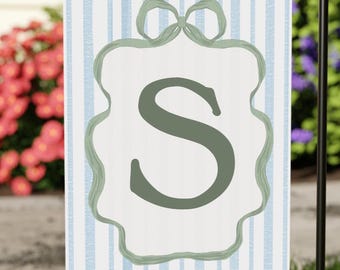 Personalized Initial Garden Flag, Custom Monogram Yard Flag, Last Name Outdoor Decor, Housewarming Gift
