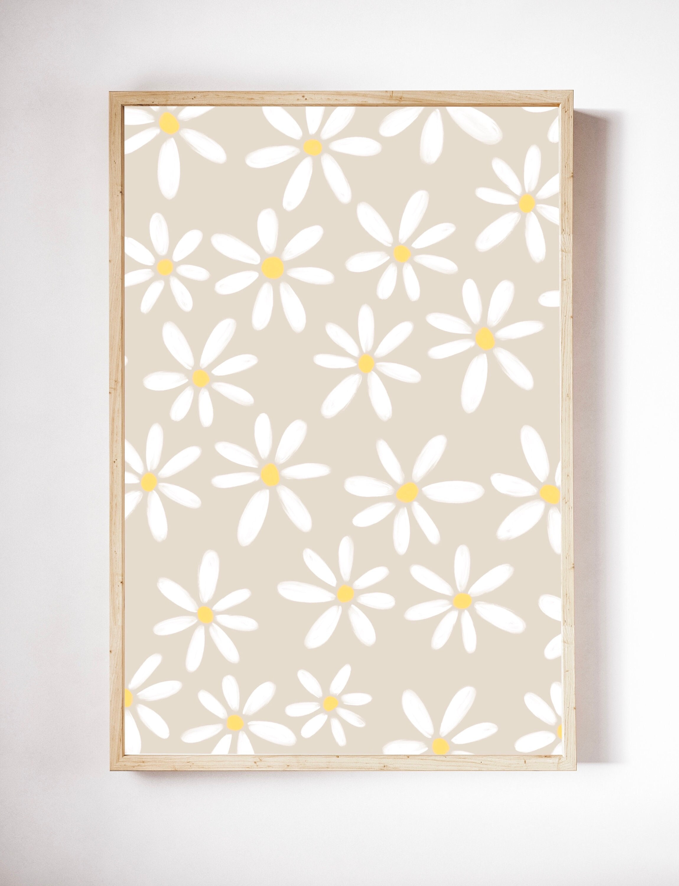 Classic Daisy Digital Print Painted Daisies Wall Art Etsy UK