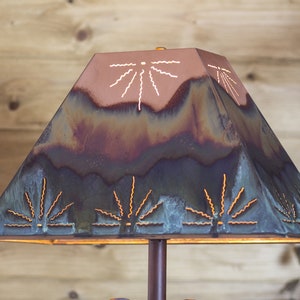 100% Copper Lamp Shade afbeelding 1