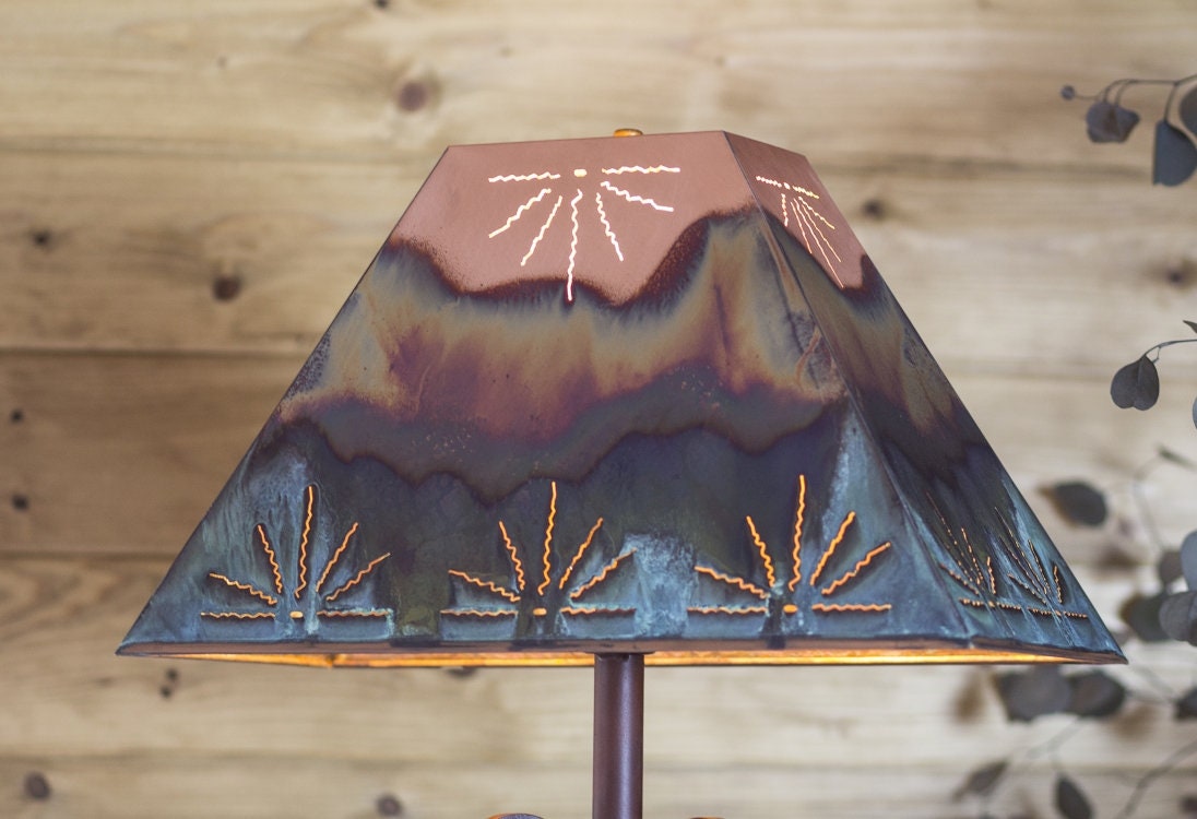 Mesquite with turquoise and discount solid copper shade