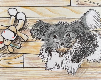 Pet Portraits! Pen and Colored Pencil with a Whole Lot of Personality:)