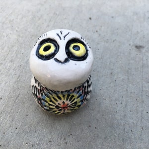 Clay owl. Ceramic sculpture. Says Blessed 2020 on the bottom. Made during quarantine image 9