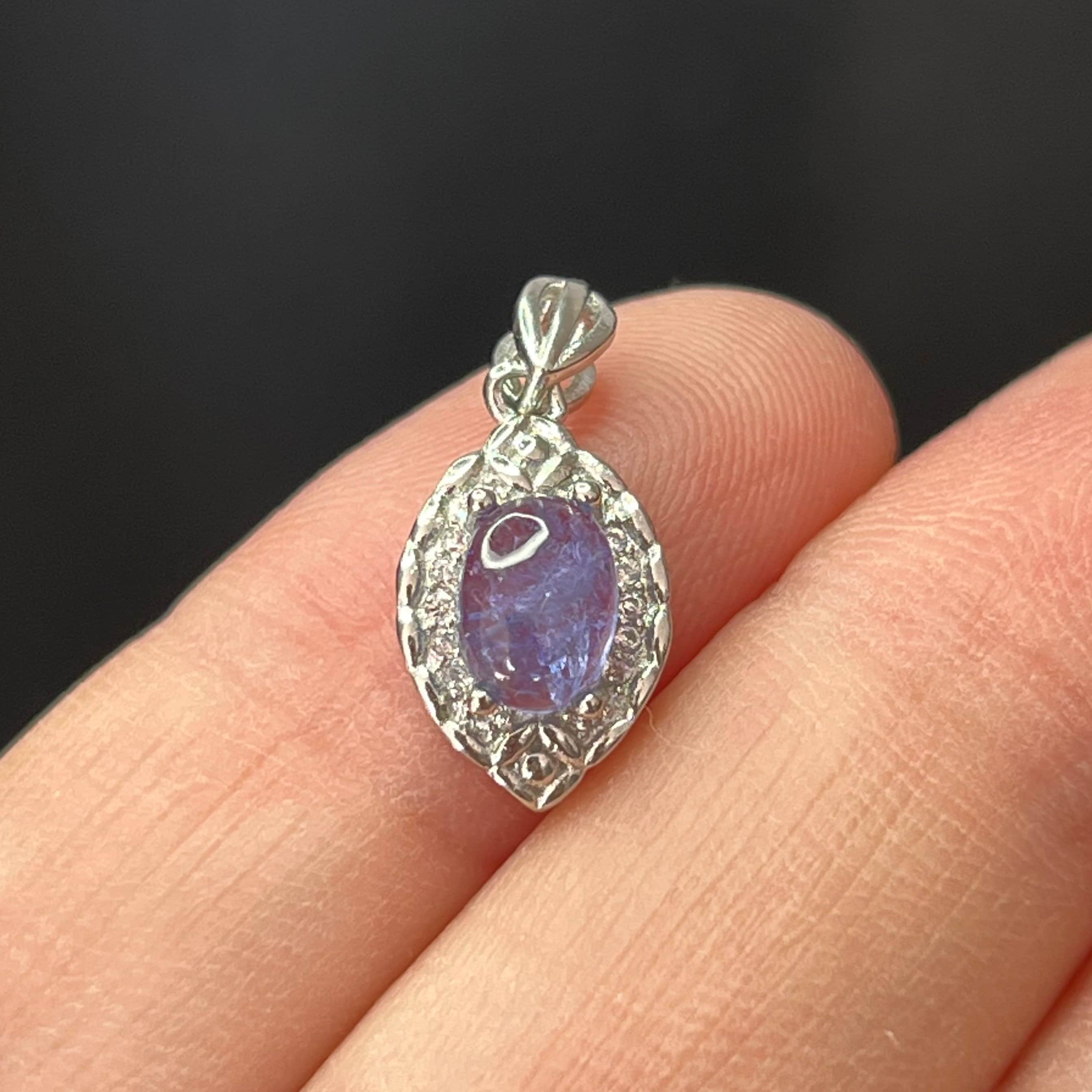 Natural tanzanite necklace, Tanzanite, japan,healing, pure stone, high Quality, natural tanzanite, Drop necklace