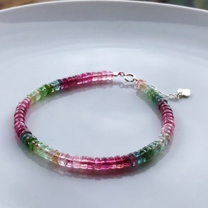 Natural tourmaline bracelet,Tourmaline, japan,healing, pure stone, high Quality, natural tourmaline, multicoloured tourmaline