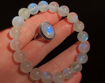 Hand carved,natural moonstone ,ring ,japan ,healing ,pure stone ,Silver925 ,moonstone ring, jewellery set, gem stone,blue moonstone, gem set