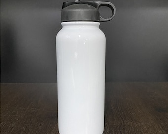 Sublimation BLANK Stainless Steel Sport Bottle with Flip Top - 32oz & 18oz